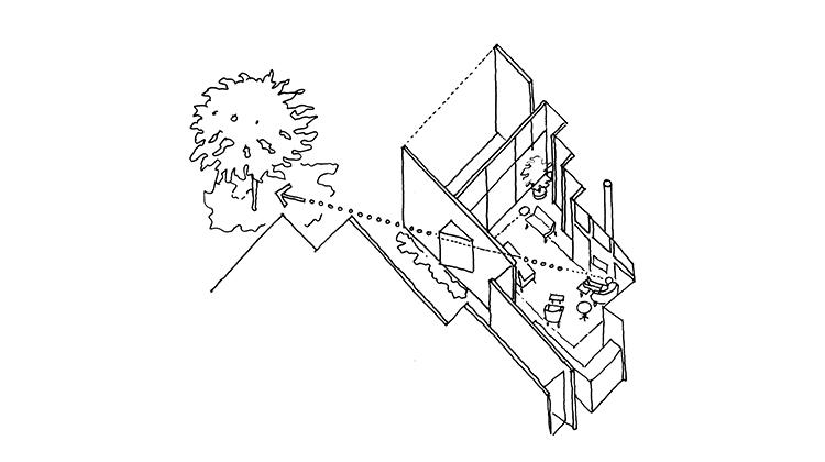 Line drawing of House Naudé