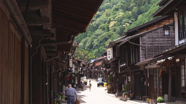 Photo of Narai-juku, a preserved post town in Nagano.