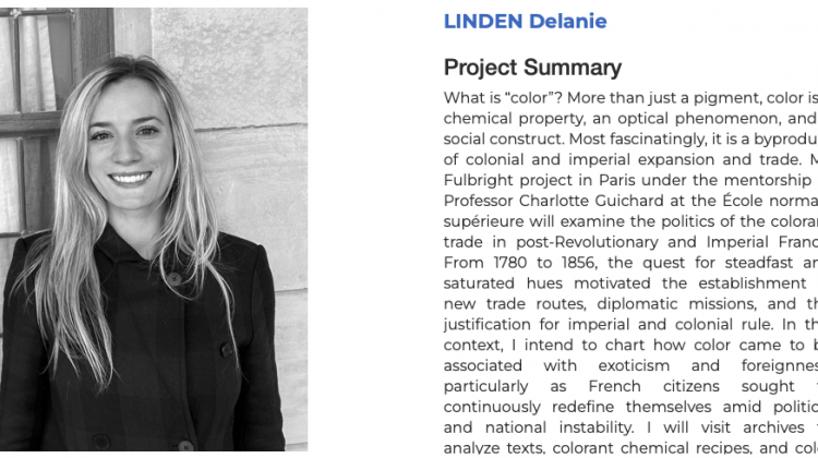 Delanie Linden Art History Fulbright Fellow