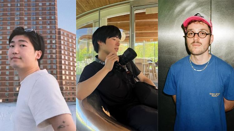 image of three students, combined into a collage 